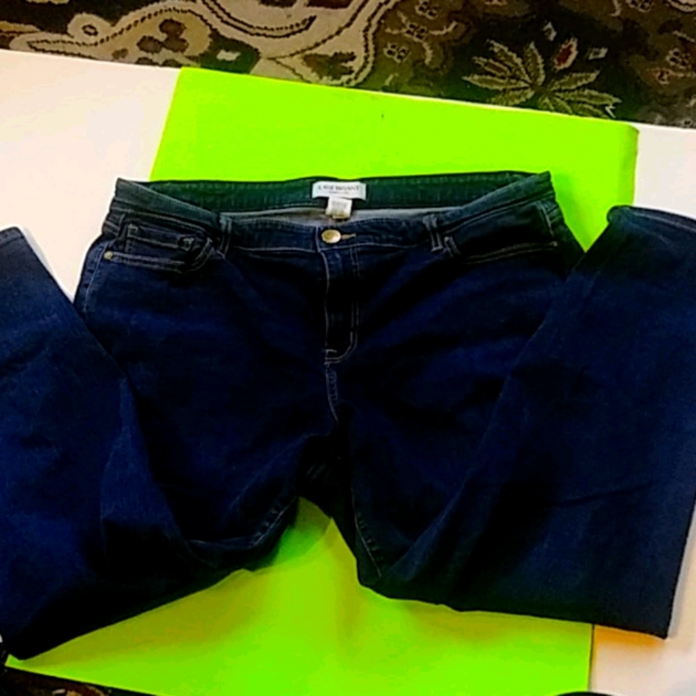 Lane Bryant dark blue stretch jeans size 18